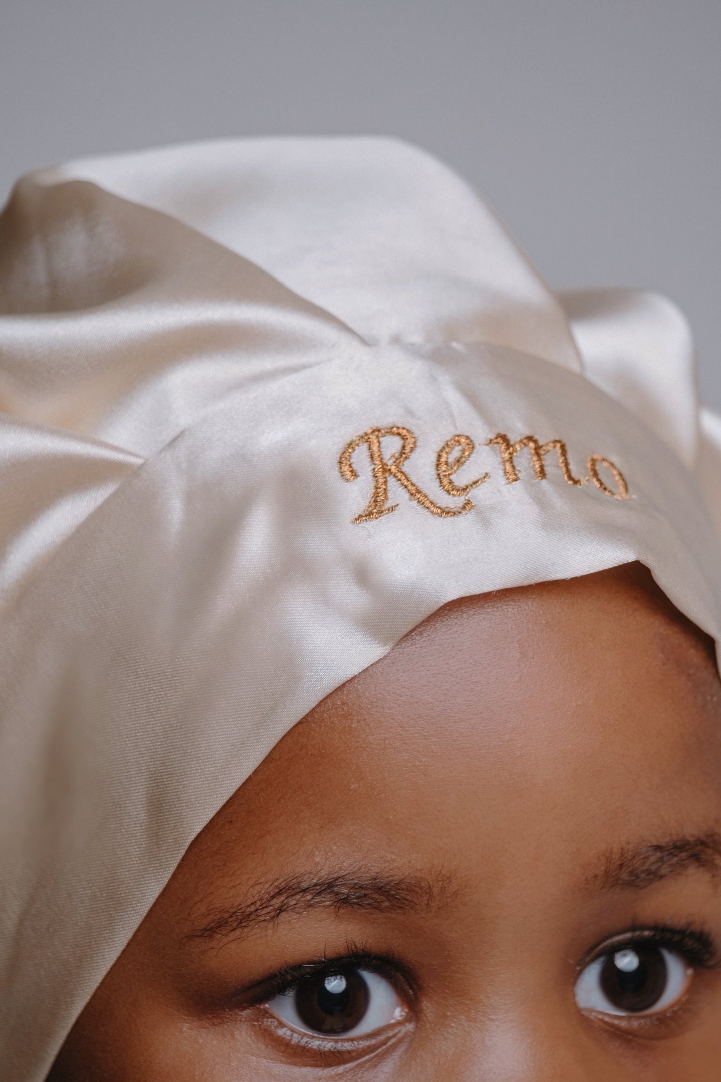 Kids’ Satin Bonnet- Champagne