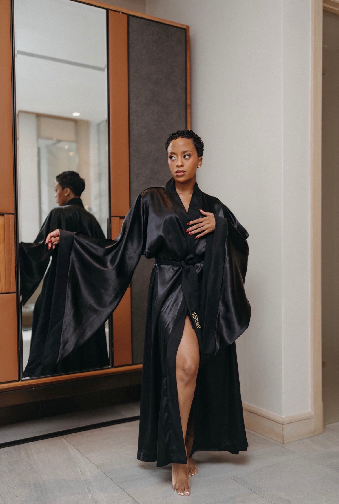 Satin Wrap Robe