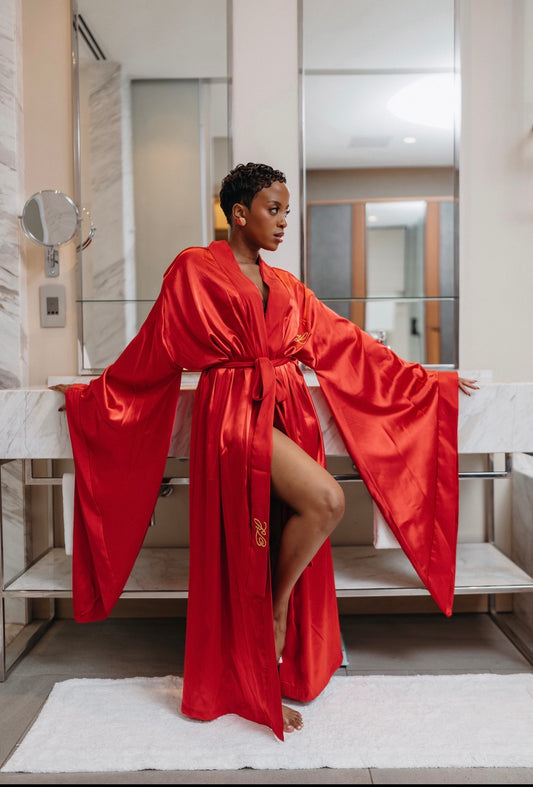 Satin Wrap Robe